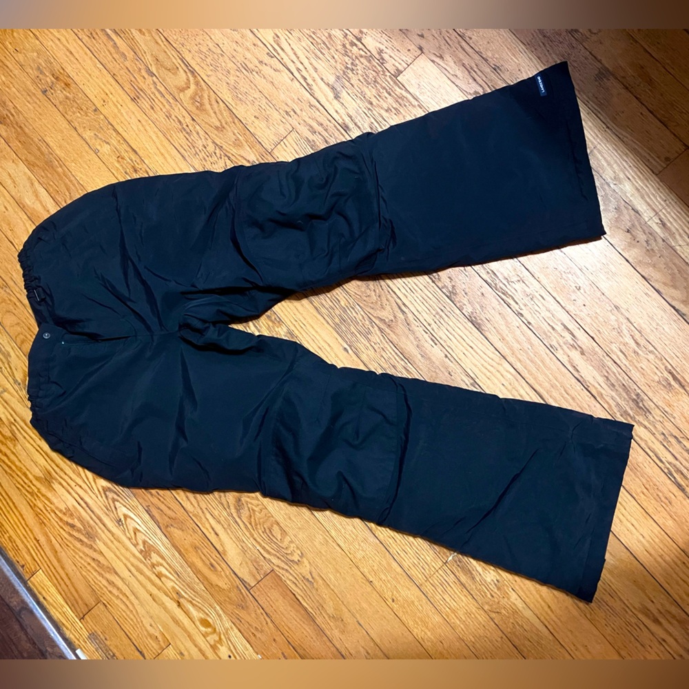 Lands' End Girls Black Winter Squall Waterproof Insulated Iron Knee Snow Pants